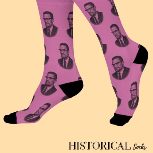 Malcolm X Socks Pink