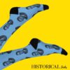 Malcom X blue socks side