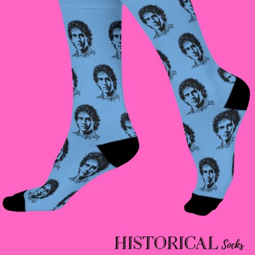 Ayrton Senna Socks Blue