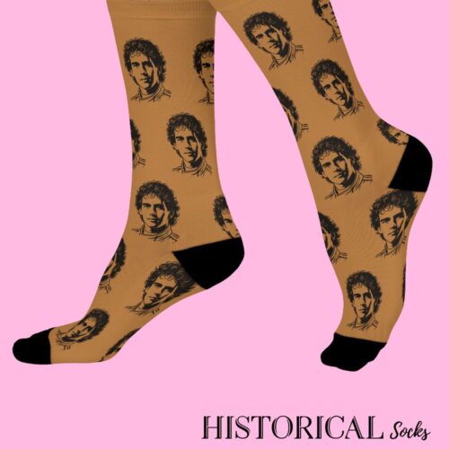 Ayrton Senna Socks Brown