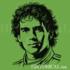 Ayrton Senna bust in green