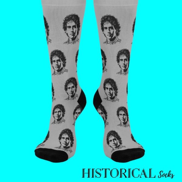 Ayrton Senna Socks in gray