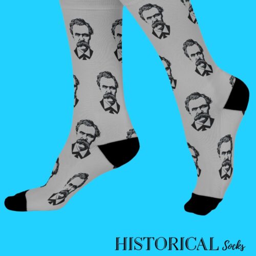 Friedrich Nietzsche Socks Gray