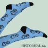 Friedrich Nietzsche Socks Blue-side