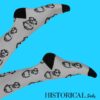 Gray socks with Nietzsche bust prints