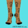 Front facing brown Nietzsche socks