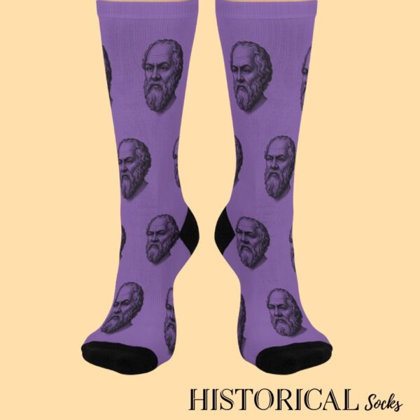 Purple socks Socrates