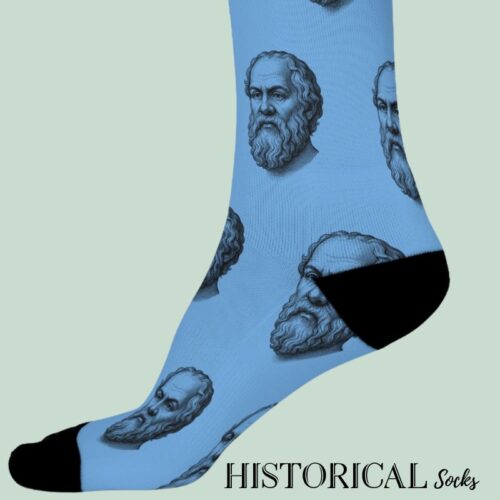 Socrates socks blue close up