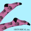 Side view of pink James Madison socks