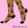 Oscar Wilde Socks Brown