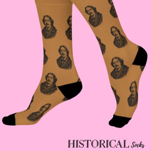 Oscar Wilde Socks Brown