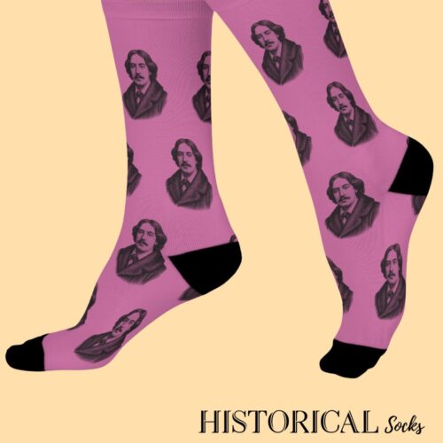 Oscar Wilde Socks Pink