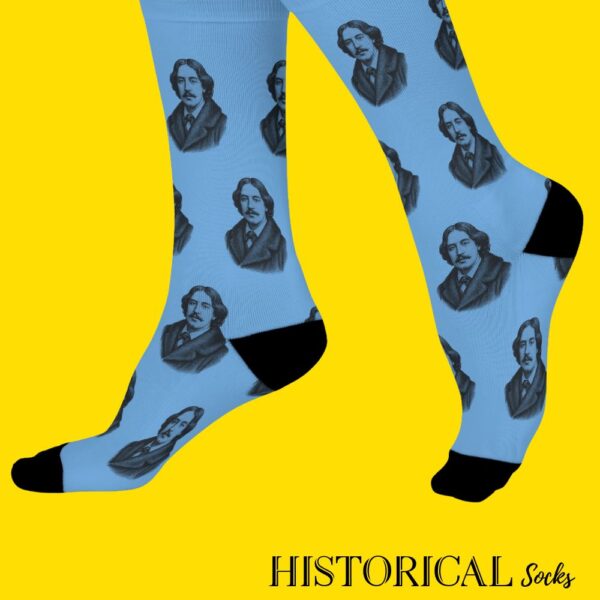 Oscar Wilde Socks Blue