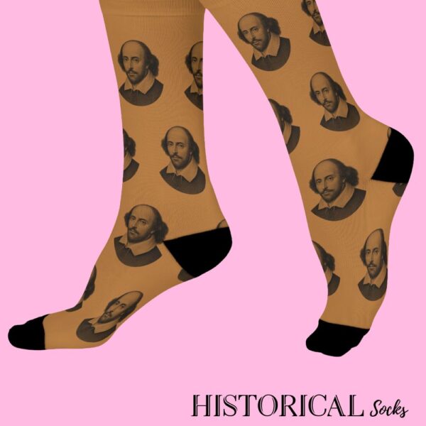 William Shakespeare Socks Brown