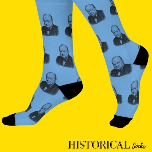 Winston Churchill Socks Blue