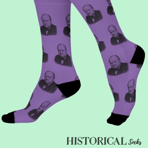 Winston Churchill Socks Purple