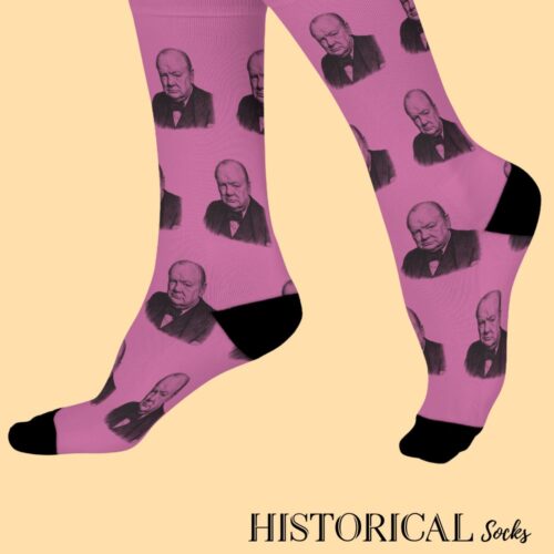 Winston Churchill Socks Pink