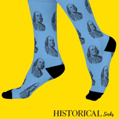 Benjamin Franklin Socks Blue