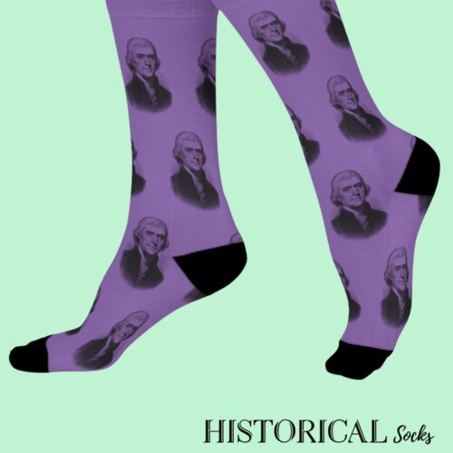 Thomas Jefferson Socks Purple