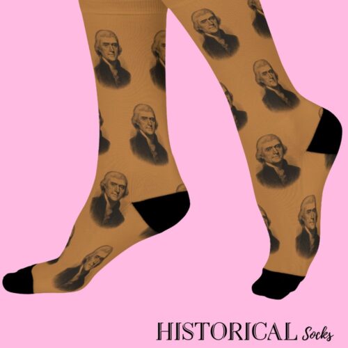 Thomas Jefferson Socks Brown