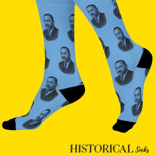 Martin Luther King Socks Blue