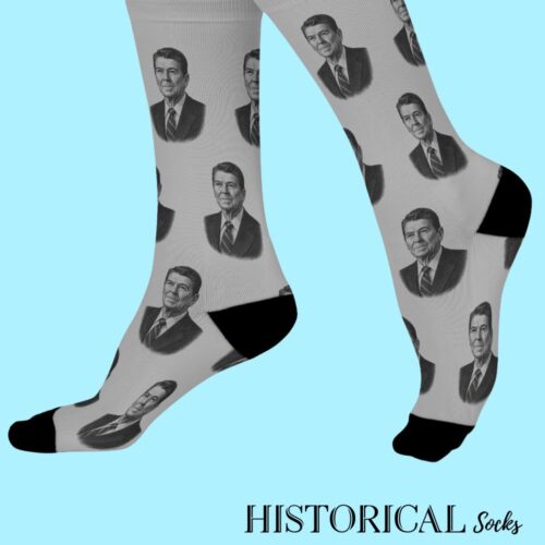 Ronald Reagan Socks Gray