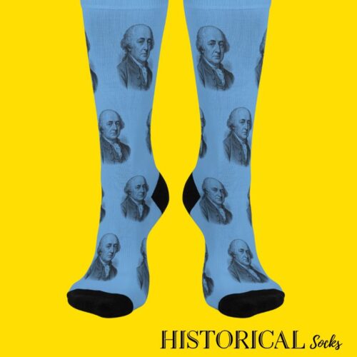 Frontfacing blue John Adams socks