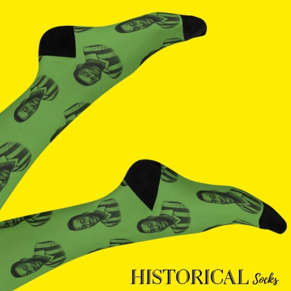 Green socks with Pelé prints