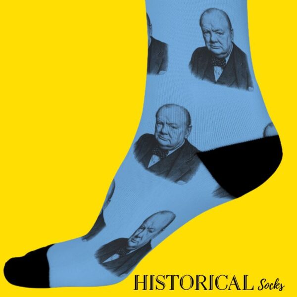 Blue Winston Churchill socks