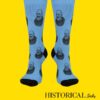 Catholic gift Padre Pio blue socks