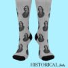 Front facing Oscar Wilde socks in gray