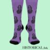 front facing Purple Oscar Wilde socks
