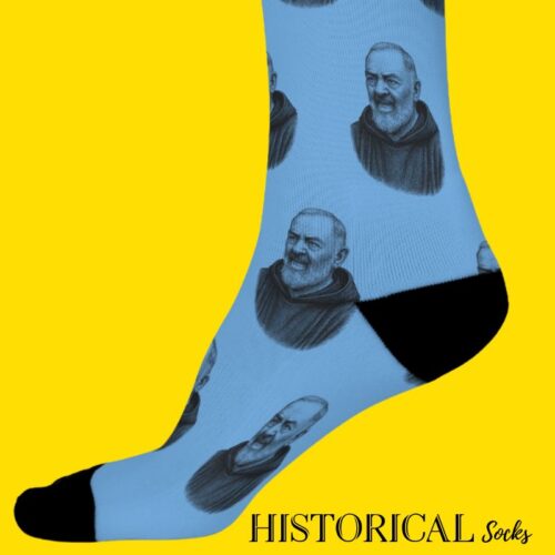 Padre Pio blue socks