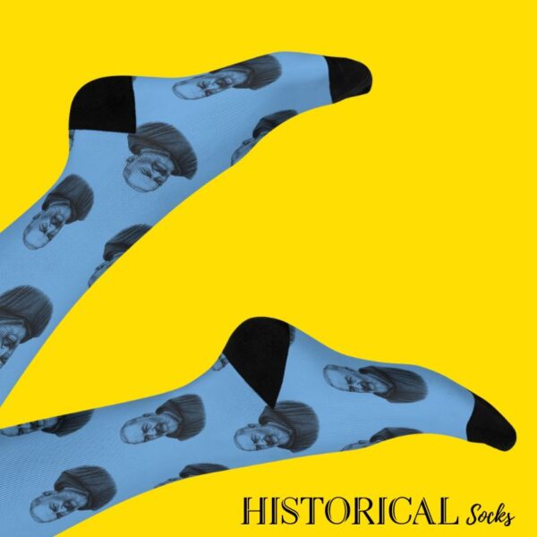Padre Pio socks in blue