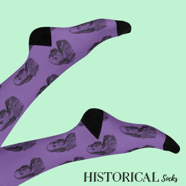 Purple Benjamin Franklin socks