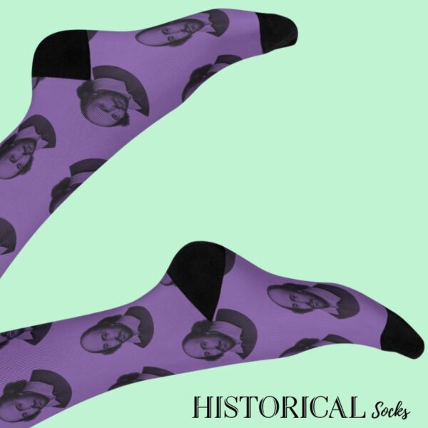 Purple William Shakespeare socks