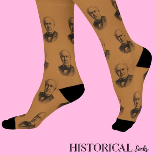 Thomas Edison Socks Brown