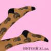 Unisex brown socks with Oscar Wilde