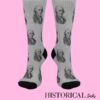 Gray socks with John Adams prints