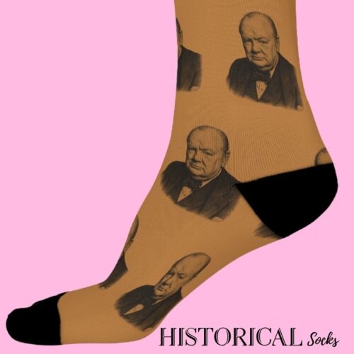 Brown Churchill unisex socks