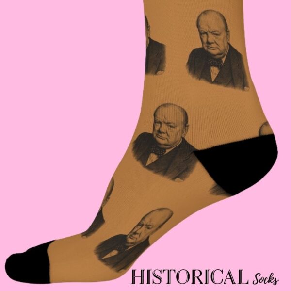 Brown Churchill unisex socks
