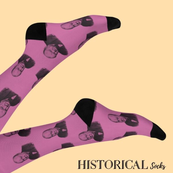 Winston Churchill socks in pink