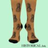 Front facing brown socks with Jesus prints
