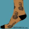 Franklin D. Roosevelt brown sock with detailed presidential portrait design – side view