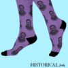 Ernest Hemingway Socks Purple