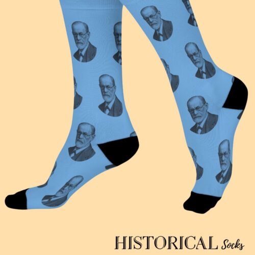 Sigmund Freud Socks Blue