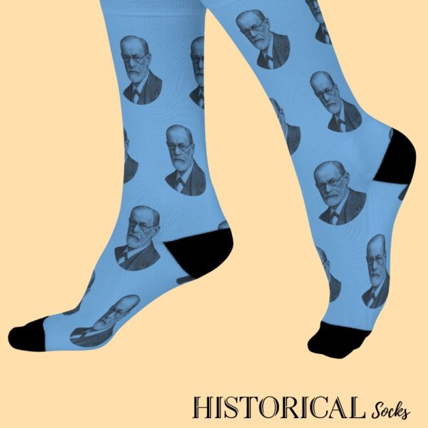 Sigmund Freud Socks Blue