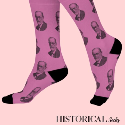 Sigmund Freud Socks Pink