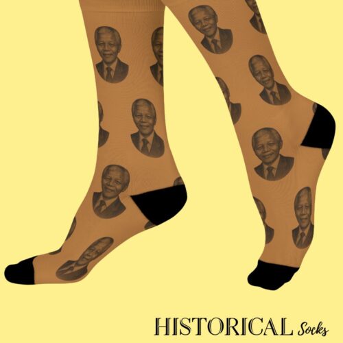 Nelson Mandela Socks Brown