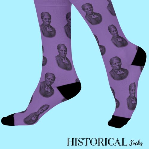 Harriet Tubman Socks Purple